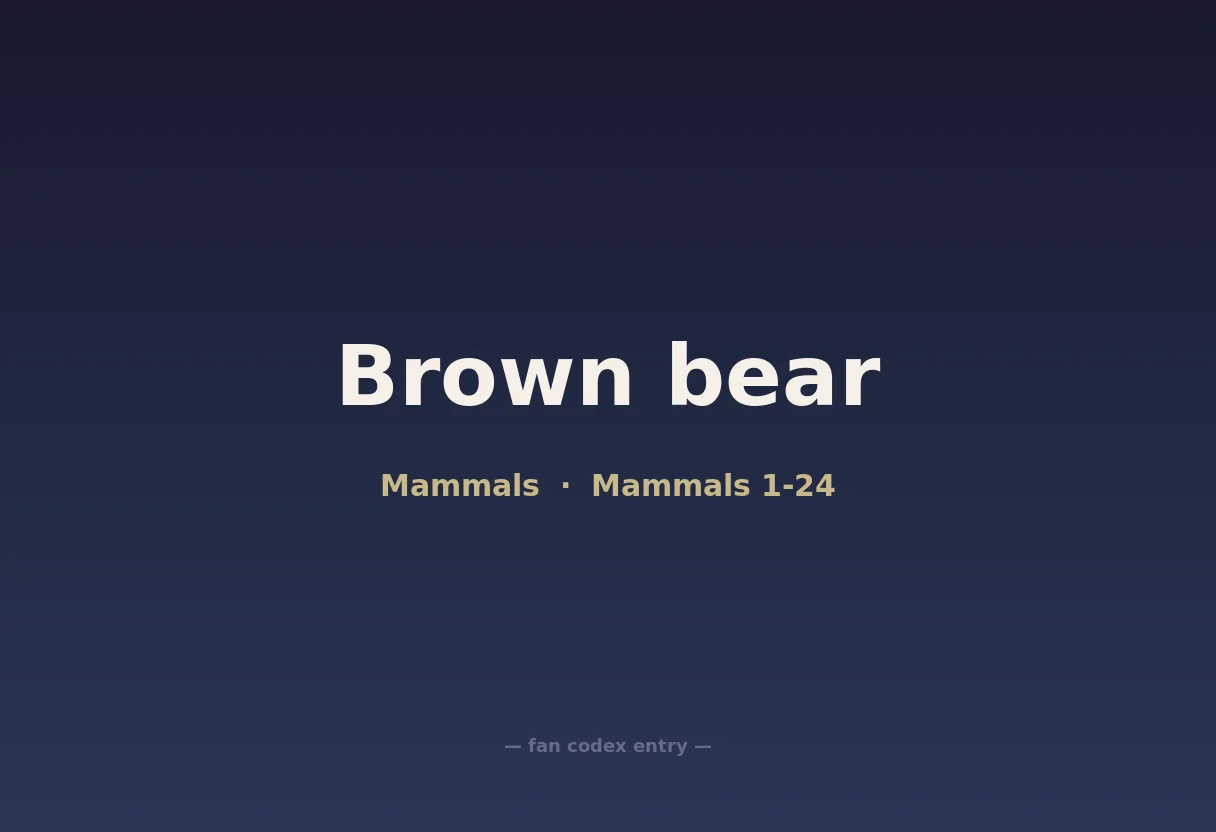 Brown bear